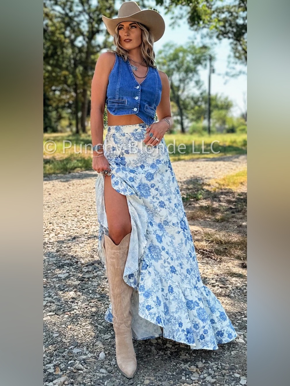 ✨NWT Punchy Blonde Southern Twine Maxi Skirt✨